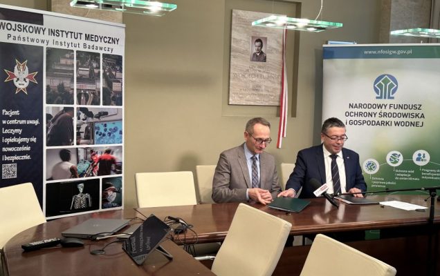 Termomodernizacja Wojskowego Instytutu Medycznego podpisywanie umowy z NFOŚiGW