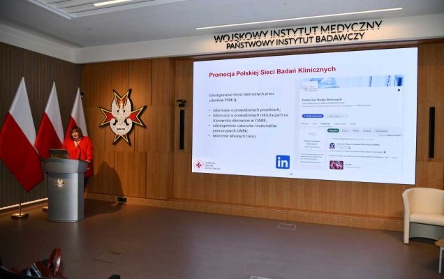 XVI Zgromadzenie Ogólne Polskiej Sieci Badań Klinicznych. Prelegentka podczas konferencji.