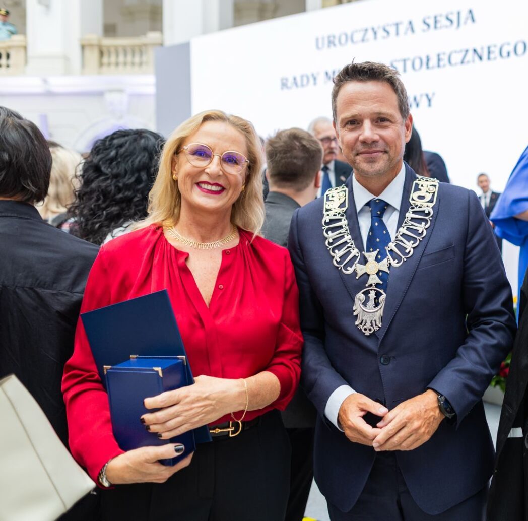 Aldona Chloupek z Prezydentem Warszawy.